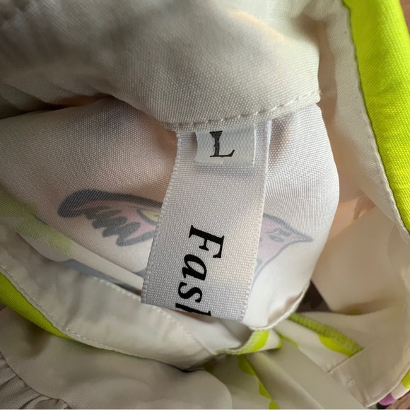 Fashion Multi Print Maxi Dress Button Front Long Sleeve w/Button Cuff w/Collar - Picture 9 of 9